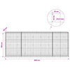 Gabion 3,5 mm langasta ja 10x10 cm verkosta 400x50x150 cm