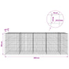 Gabion 3,5 mm langasta ja 10x10 cm verkosta 450x50x150 cm