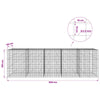 Gabion 3,5 mm langasta ja 10x10 cm verkosta 500x50x150 cm