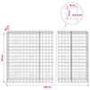 Gabion 3,5 mm langasta ja 10x10 cm verkosta 650x50x150 cm