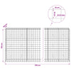 Gabion 3,5 mm langasta ja 10x10 cm verkosta 700x50x150 cm