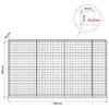 Gabion 3,5 mm langasta ja 10x10 cm verkosta 350x50x200 cm