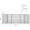 Gabion 3,5 mm langasta ja 10x10 cm verkosta 600x50x200 cm