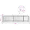 Gabion 3,5 mm langasta ja 10x10 cm verkosta 250x100x50 cm