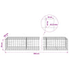 Gabion 3,5 mm langasta ja 10x10 cm verkosta 800x100x50 cm