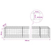Gabion 3,5 mm langasta ja 10x10 cm verkosta 1150x100x50 cm
