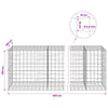 Gabion 3,5 mm langasta ja 10x10 cm verkosta 450x100x100 cm