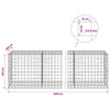 Gabion 3,5 mm langasta ja 10x10 cm verkosta 500x100x100 cm