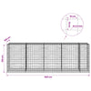 Gabion 3,5 mm langasta ja 10x10 cm verkosta 450x100x150 cm