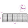 Gabion 3,5 mm langasta ja 10x10 cm verkosta 500x100x150 cm