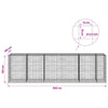 Gabion 3,5 mm langasta ja 10x10 cm verkosta 550x100x150 cm