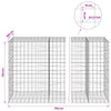 Gabion 3,5 mm langasta ja 10x10 cm verkosta 750x100x150 cm
