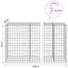 Gabion 3,5 mm langasta ja 10x10 cm verkosta 1050x100x150 cm