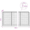 Gabion 3,5 mm langasta ja 10x10 cm verkosta 1200x100x150 cm