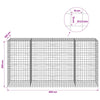 Gabion 3,5 mm langasta ja 10x10 cm verkosta 400x100x200 cm