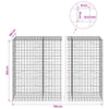Gabion 3,5 mm langasta ja 10x10 cm verkosta 700x100x200 cm