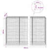 Gabion 3,5 mm langasta ja 10x10 cm verkosta 800x100x200 cm