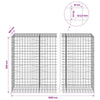Gabion 3,5 mm langasta ja 10x10 cm verkosta 1000x100x200 cm