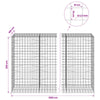 Gabion 3,5 mm langasta ja 10x10 cm verkosta 1200x100x200 cm