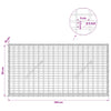 Gabion 5 mm langasta ja 5x2,5 cm verkosta 100x10x50 cm