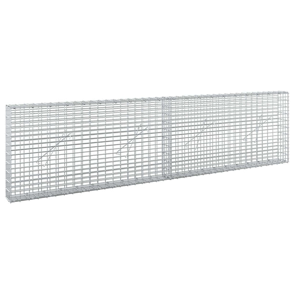 Gabion 5 mm langasta ja 5x2,5 cm verkosta 200x10x50 cm
