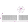 Gabion 5 mm langasta ja 5x2,5 cm verkosta 350x10x50 cm