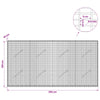 Gabion 5 mm langasta ja 5x2,5 cm verkosta 200x10x100 cm