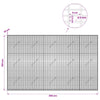 Gabion 5 mm langasta ja 5x2,5 cm verkosta 250x10x150 cm