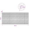 Gabion 5 mm langasta ja 5x2,5 cm verkosta 350x10x150 cm