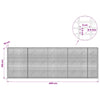 Gabion 5 mm langasta ja 5x2,5 cm verkosta 450x10x150 cm