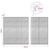 Gabion 5 mm langasta ja 5x2,5 cm verkosta 850x10x150 cm