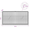 Gabion 5 mm langasta ja 5x2,5 cm verkosta 100x20x50 cm