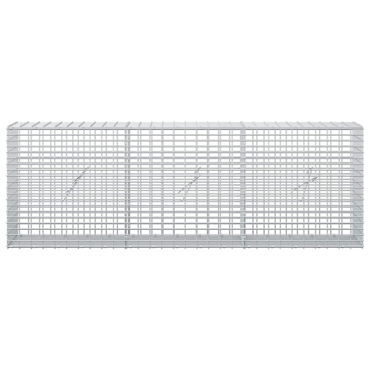 Gabion 5 mm langasta ja 5x2,5 cm verkosta 150x20x50 cm