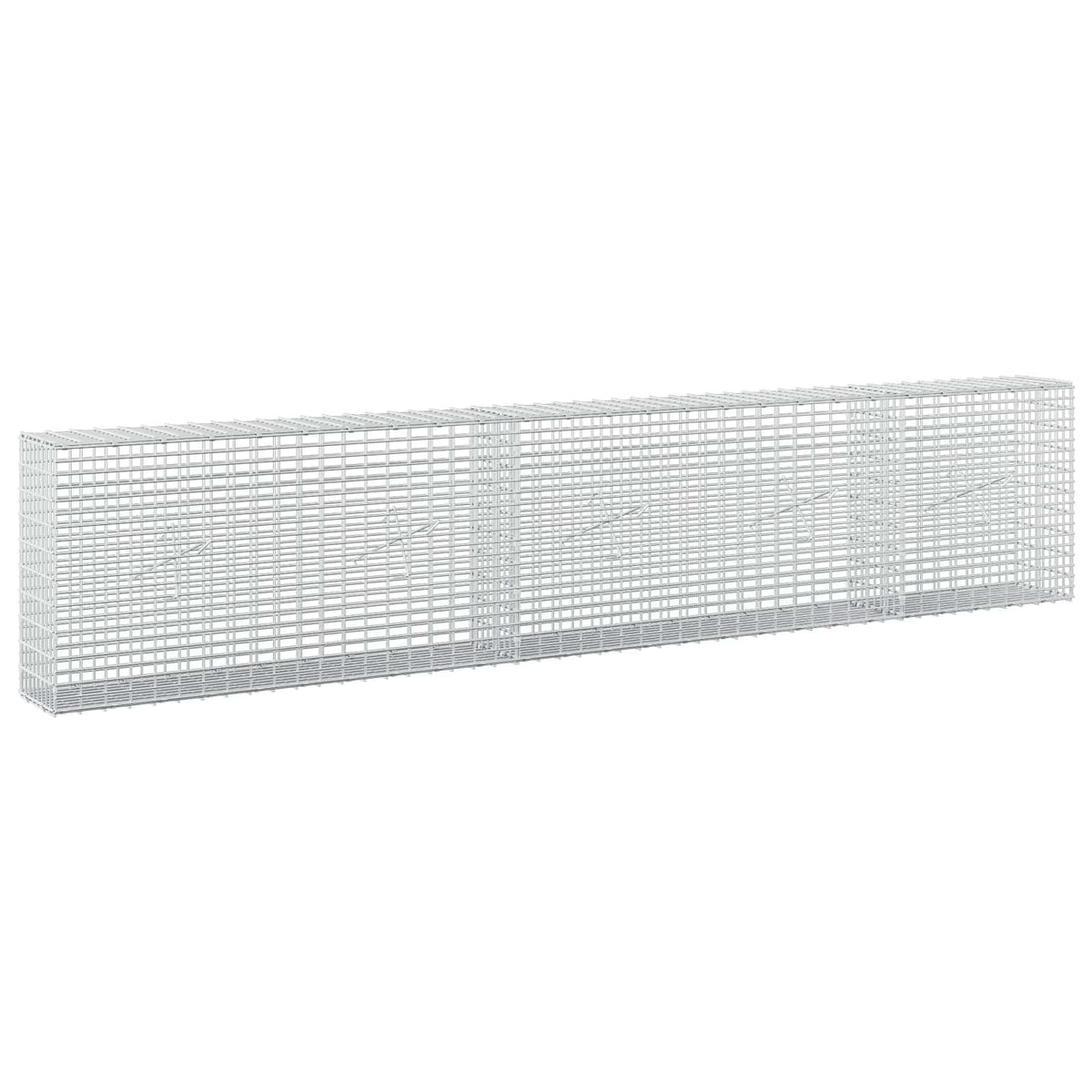 Gabion 5 mm langasta ja 5x2,5 cm verkosta 250x20x50 cm