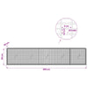 Gabion 5 mm langasta ja 5x2,5 cm verkosta 250x20x50 cm