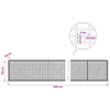 Gabion 5 mm langasta ja 5x2,5 cm verkosta 450x20x50 cm