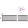 Gabion 5 mm langasta ja 5x2,5 cm verkosta 850x20x50 cm