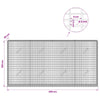 Gabion 5 mm langasta ja 5x2,5 cm verkosta 200x20x100 cm