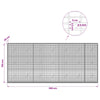 Gabion 5 mm langasta ja 5x2,5 cm verkosta 350x20x150 cm