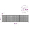 Gabion 5 mm langasta ja 5x2,5 cm verkosta 600x20x150 cm