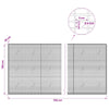 Gabion 5 mm langasta ja 5x2,5 cm verkosta 700x20x150 cm