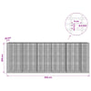 Gabion 5 mm langasta ja 5x2,5 cm verkosta 550x20x200 cm