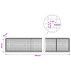 Gabion 5 mm langasta ja 5x2,5 cm verkosta 950x30x50 cm