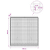 Gabion 5 mm langasta ja 5x2,5 cm verkosta 100x30x100 cm