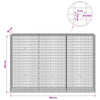Gabion 5 mm langasta ja 5x2,5 cm verkosta 150x30x100 cm