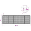 Gabion 5 mm langasta ja 5x2,5 cm verkosta 500x30x150 cm