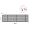 Gabion 5 mm langasta ja 5x2,5 cm verkosta 550x30x150 cm