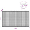 Gabion 5 mm langasta ja 5x2,5 cm verkosta 350x30x200 cm