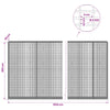 Gabion 5 mm langasta ja 5x2,5 cm verkosta 1050x30x200 cm