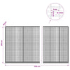 Gabion 5 mm langasta ja 5x2,5 cm verkosta 1150x30x200 cm